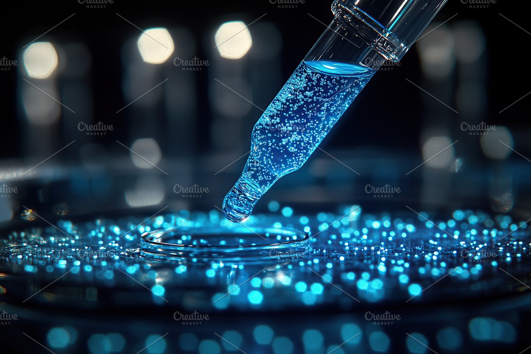 Dripping reagent into test tube in laboratory, a Health & Medical Photo ...