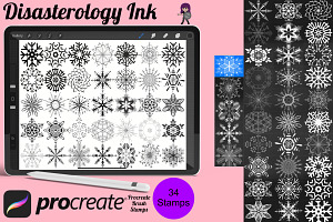 Snowflakes Set 2 Procreate Brush