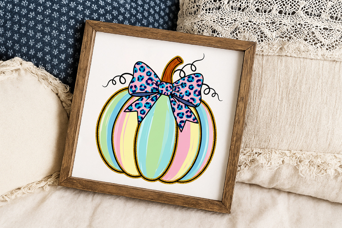 Brushstroke Coquette Pumpkin Fall PN, an Illustration by Libby Wishes (Photo 5 of 6)