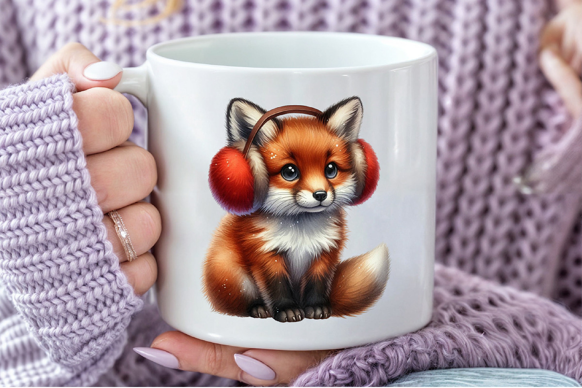 Cute Winter Animals Clipart, an Illustration by Pixels.Craft (Photo 5 of 7)