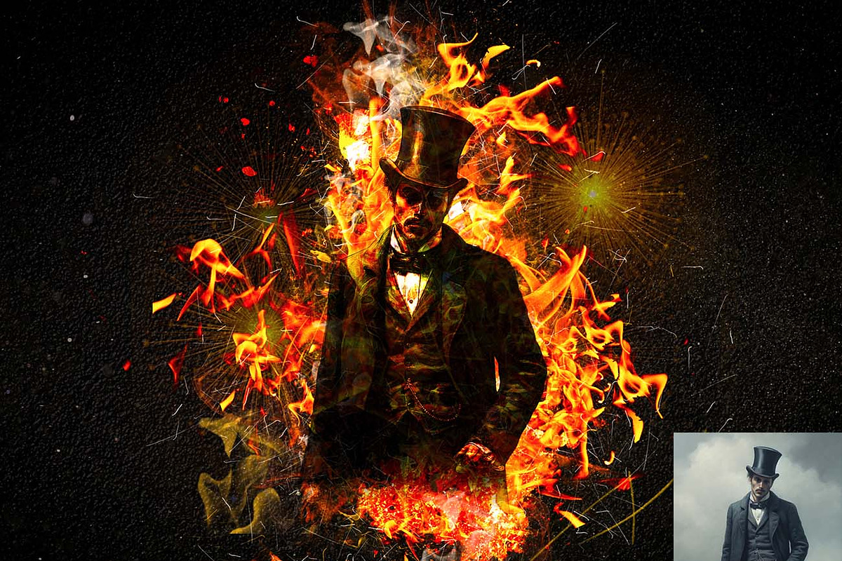 Fire & Sparks Photoshop Action, an Action Add-On by Studio Retouch (Photo 10 of 14)