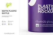 2 PSD Matte Plastic Bottle Mockup, a Packaging Mockup by Green Art (Thumbnail 4 of 6)