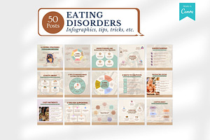 200 Eating Disorders Canva Templates