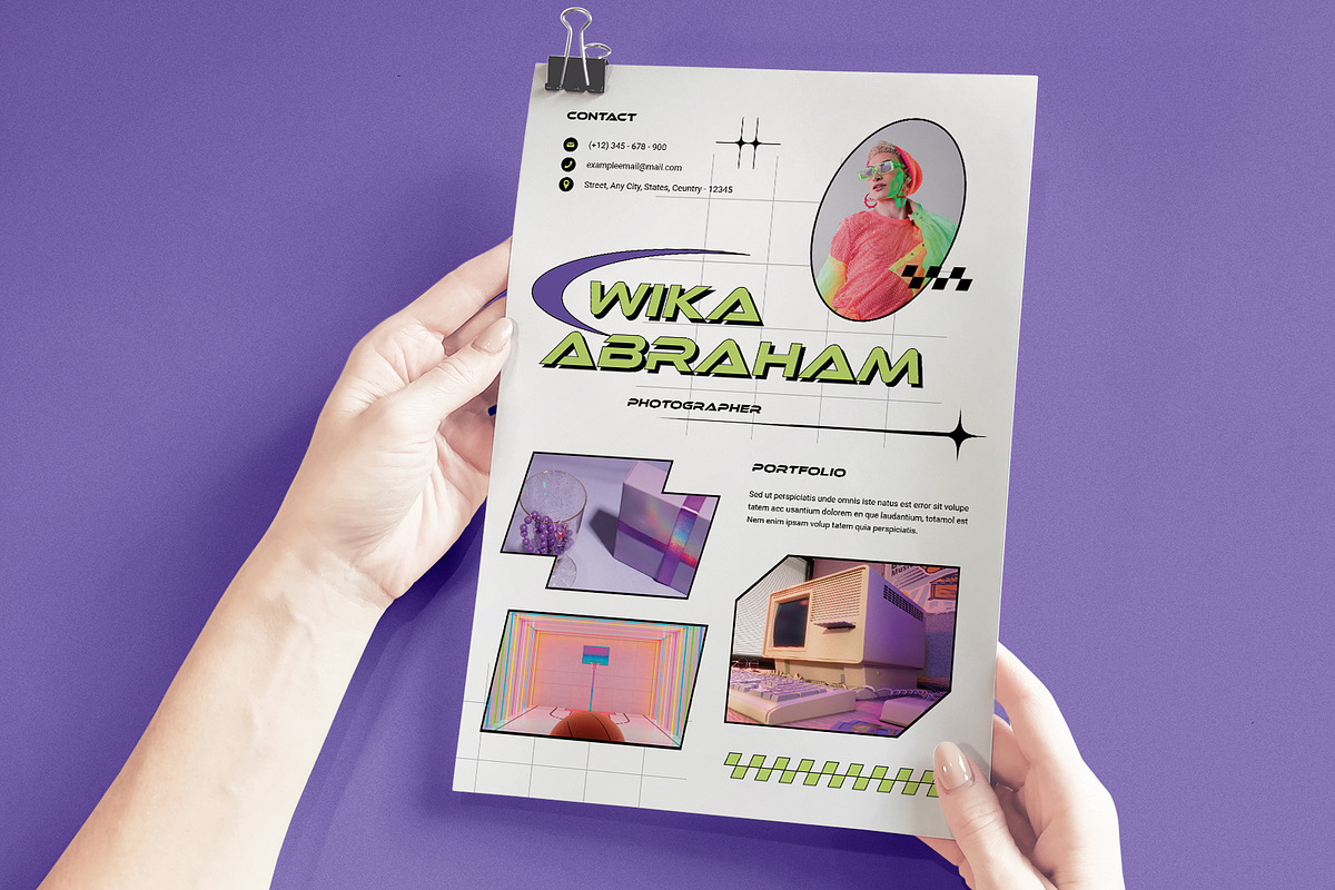 Creative Y2k CV Resume Pack, a Resume Template by Neermana (Photo 5 of 5)