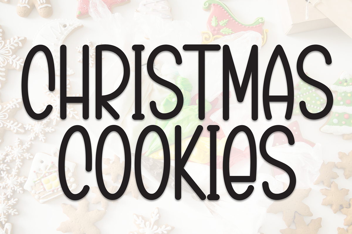 Christmas Cookies | Script Font, a Script Font by Scratchones (Photo 1 of 8)