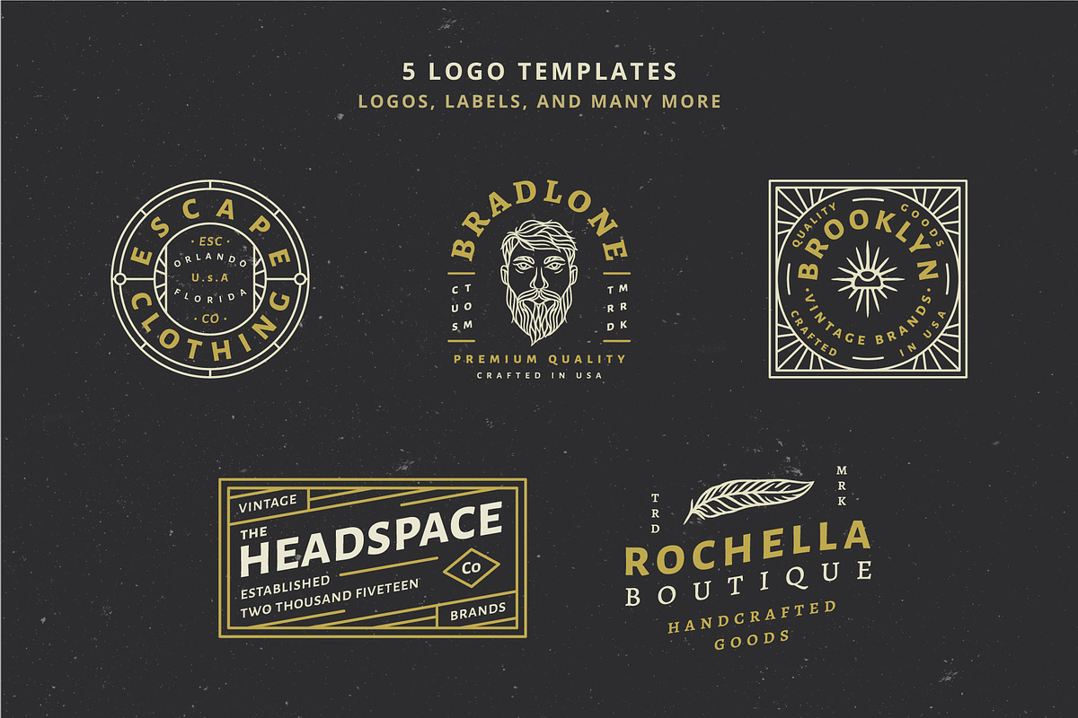 5 Vintage Badge Logos Vol 01 Part 2, a Branding & Logo Template by Wortfice (Photo 2 of 7)