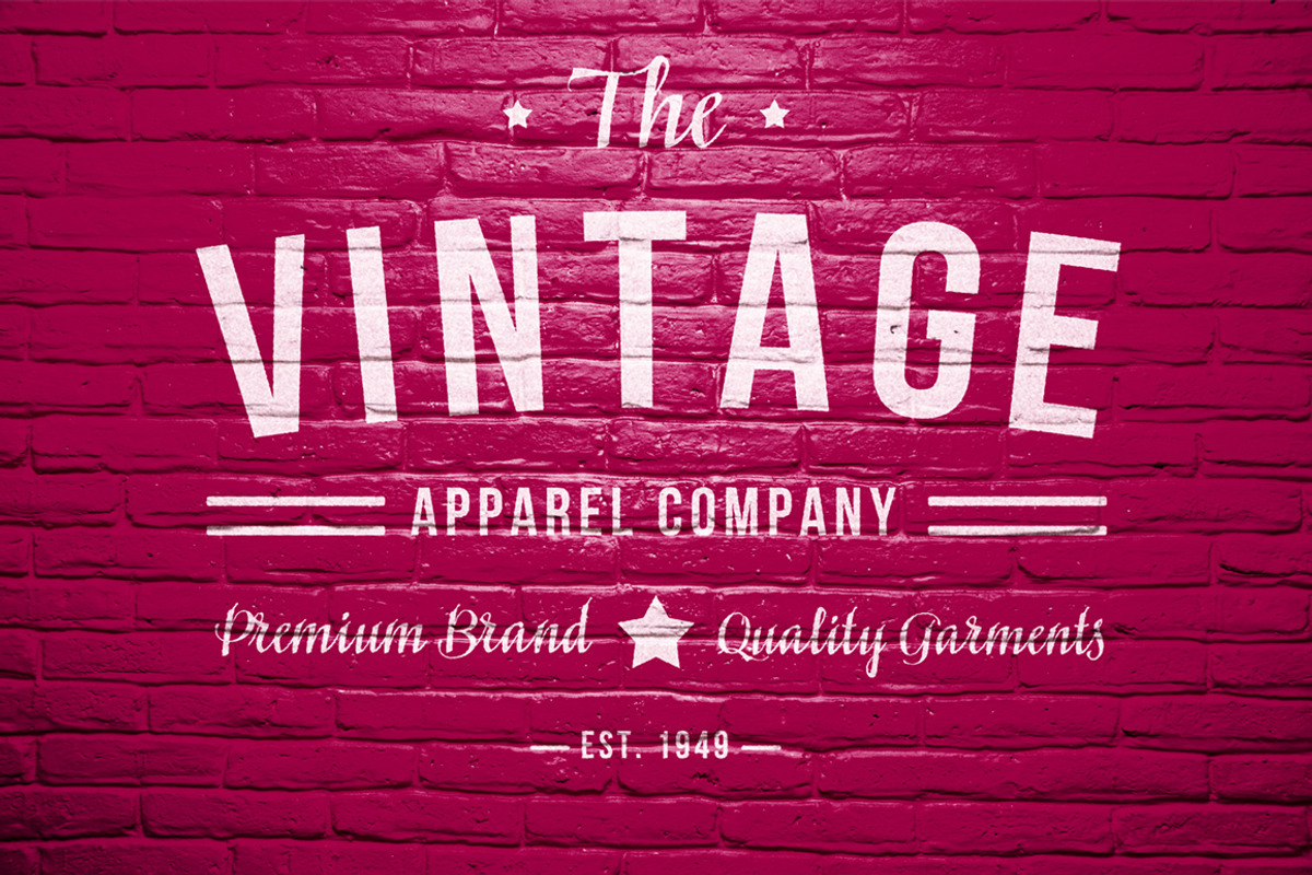 Vintage Wall Logo Mockups, a Product Mockup by lissius (Photo 3 of 7)