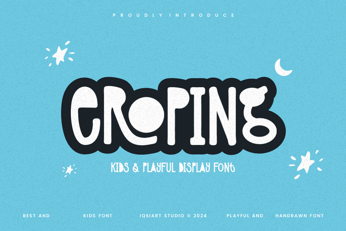 Eroping - Kids & Playful Font, a Sans Serif Font by Iqsiart Studio (Photo 1 of 6)