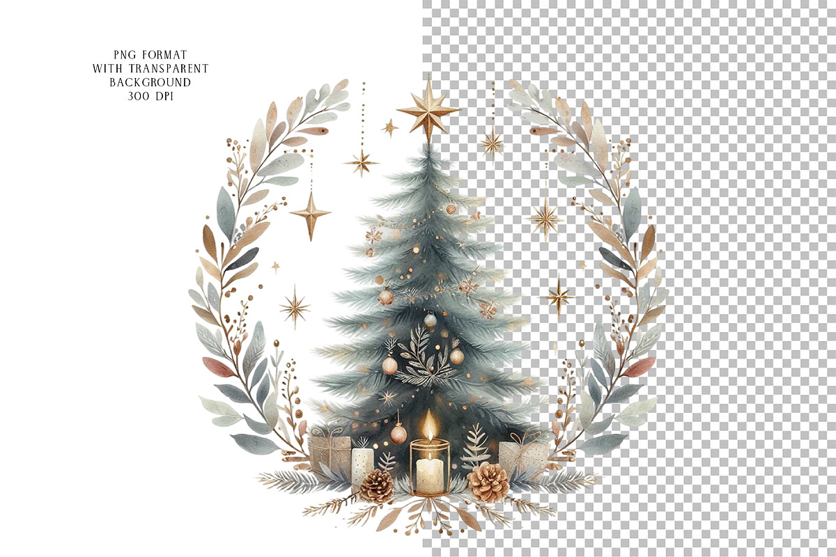 Boho Christmas Tree, a Decorative Illustration by Vasmila (Photo 4 of 5)