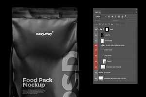 Metallic Food/Snack Bag PSD Mockups