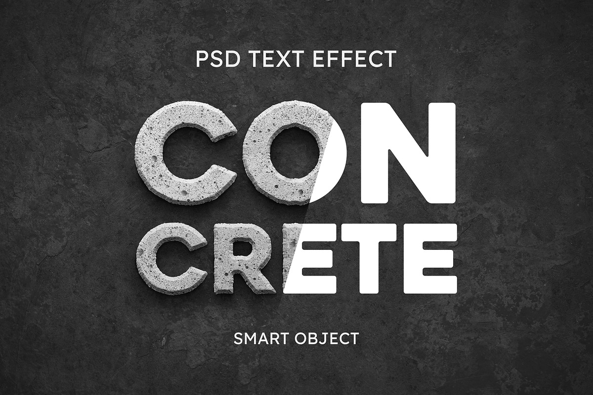 Concrete Text Effect PSD, a Layer Style Add-On by S_design (Photo 2 of 6)