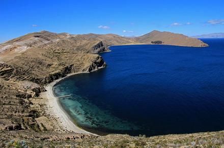 Bay on Island of the sun, Titicaca, a Nature Photo by reisegraf.ch