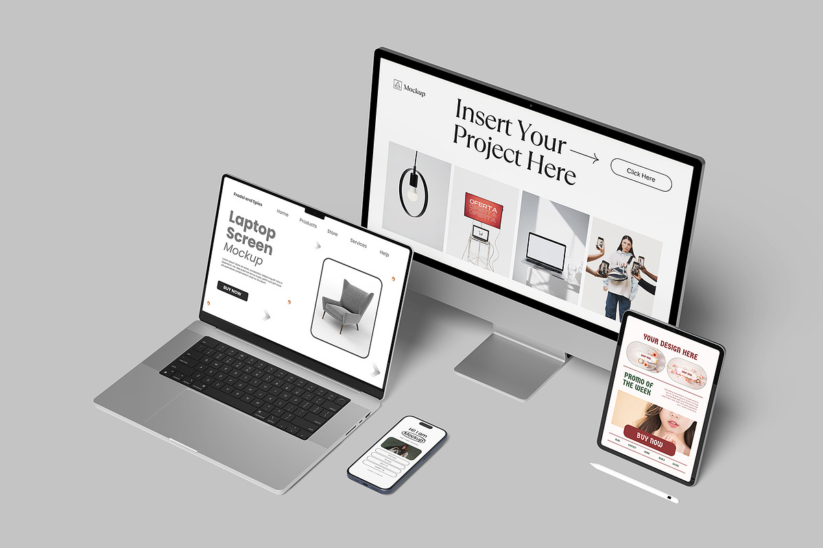 Multi Devices Responsive Mockup, a Device Mockup by lamorastudio (Photo 10 of 11)