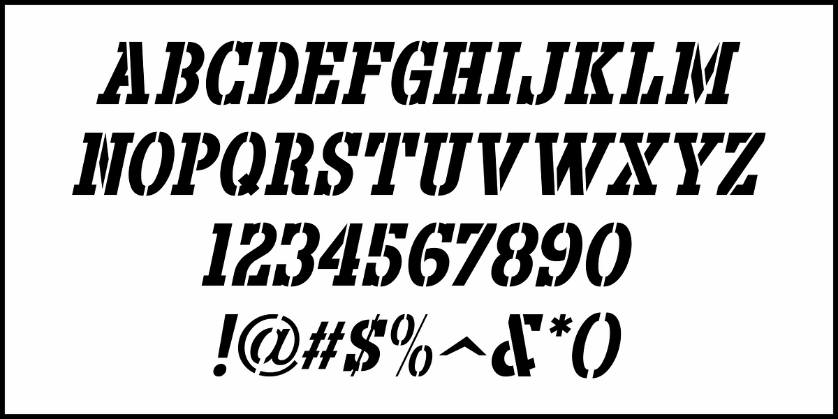 Handmade Stencil JNL, a Slab Serif Font by Jeff Levine Fonts (Photo 5 of 5)