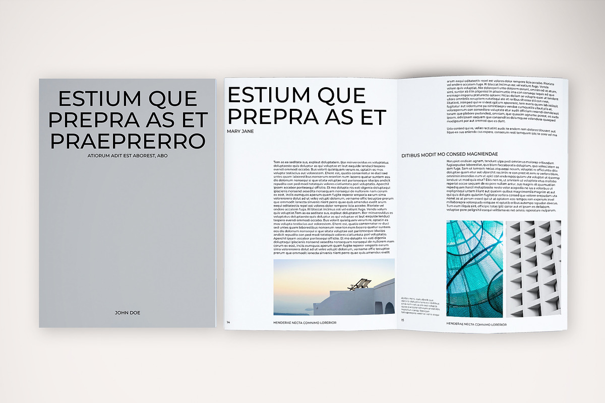 Clean & Minimalist Magazine Template, a Magazine Template by McLittle Stock (Photo 4 of 4)