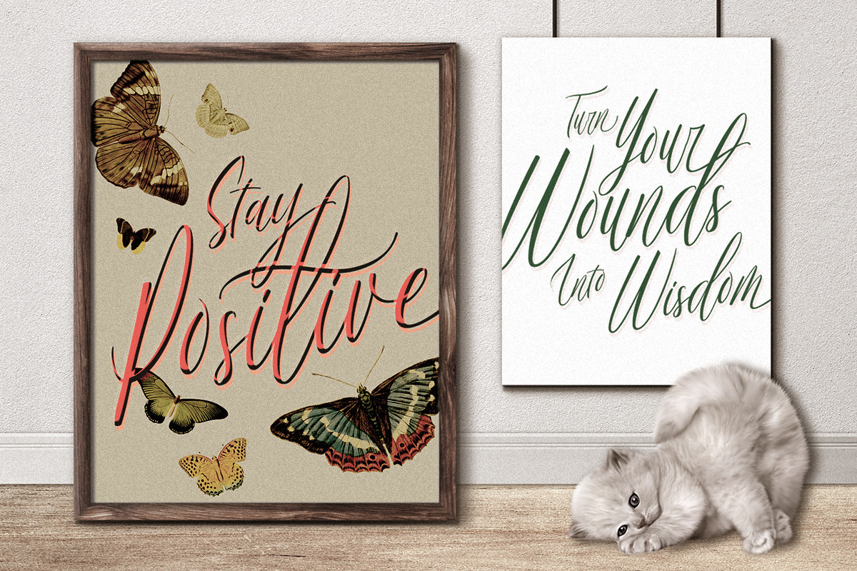Rimeland - Modern Calligraphy, a Font by Letterhend Studio (Photo 4 of 9)