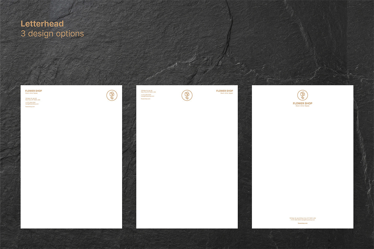 Golden Blossom Logo & Stationery Set, a Branding & Logo Template by Anton Akhmatov (Photo 7 of 11)