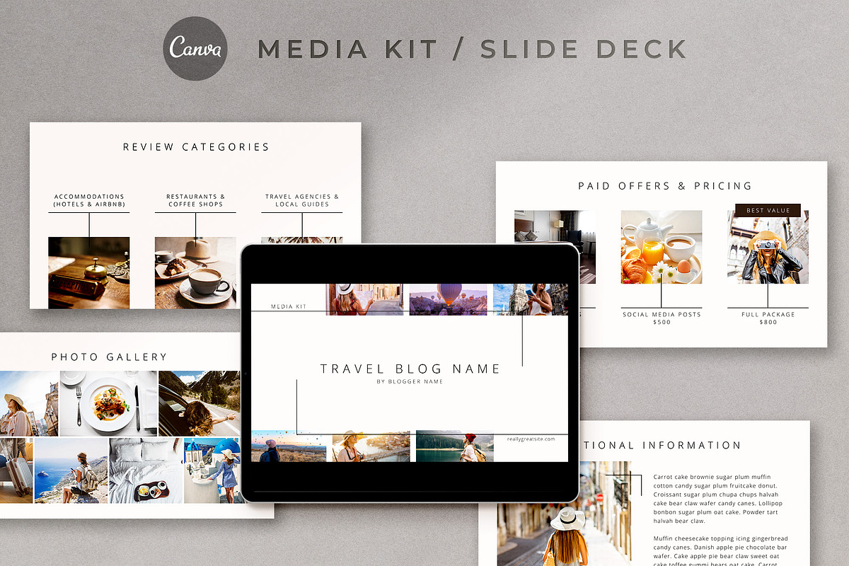 Media Kit Slide Deck in Canva, a Presentation Template by Studio Sugoi (Photo 1 of 5)