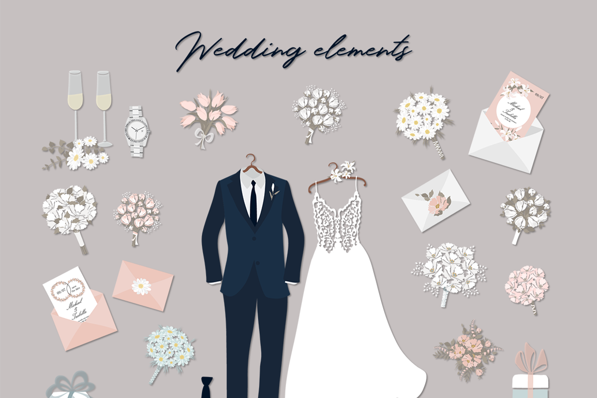 Wedding Collection Illustration Set, a Person Illustration by Irena Art (Photo 13 of 14)