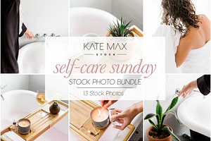 Self-Care Sunday Styled Stock Photo