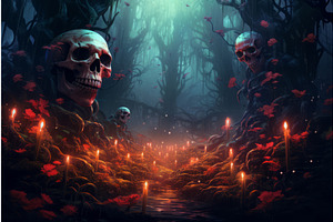 Vast Open Skull Magic Forest