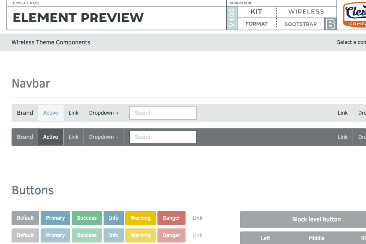Wireless- Bootstrap UI Kit, a Bootstrap Template by The Clever UI Company (Photo 2 of 5)