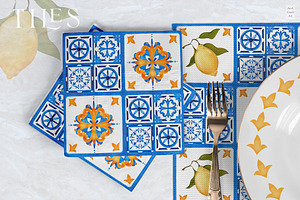 Mediterranean Tiles Seamless Pattern