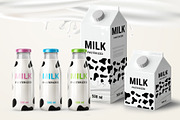 Fresh Milk Glass Bottle Mockup Set, a Product Mockup by PSD Market (Thumbnail 1 of 20)