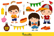 Barbeque Party Vector Clipart, a Decorative Illustration by Peekadillie Art (Thumbnail 2 of 3)
