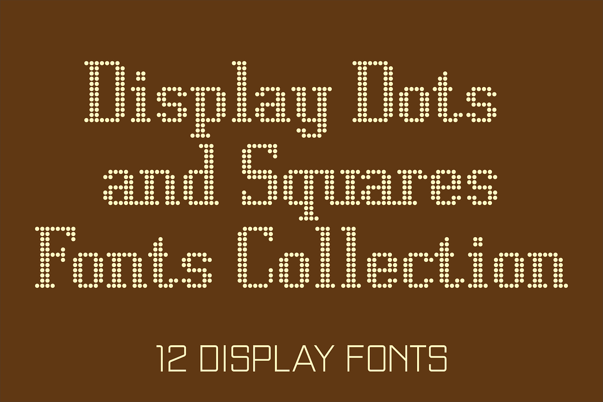 Display Dots & Squares Fonts, a Font by GG Design (Photo 1 of 13)