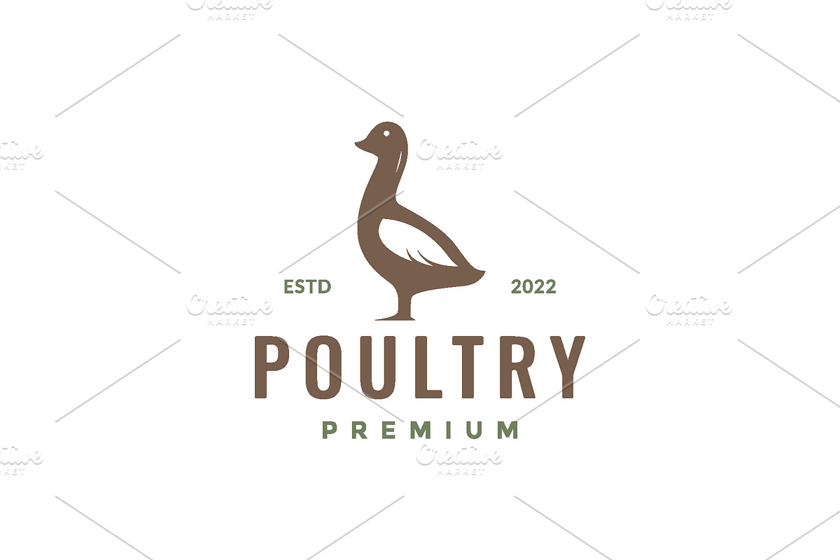 duck poultry food cooking taste logo, a Branding & Logo Template by devastd