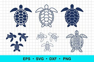 Sea Turtle Vector Clip Art