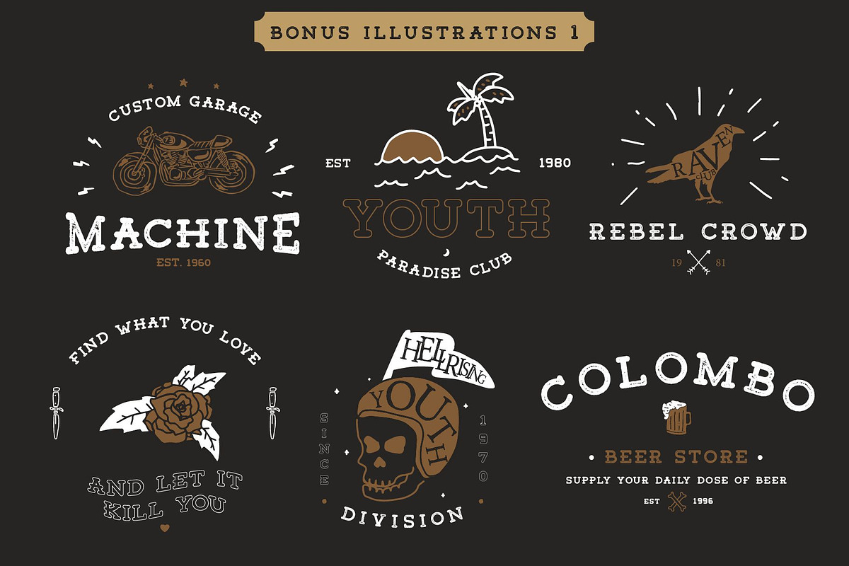 Tigreal Font Family + Illustrations preview 2