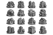 Green Building Architecture Set, an Object Graphic by RT Studio (Thumbnail 2 of 4)