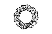 Leaf Laurel Wreath Frame Bundle, an Illustration by Gaye Art (Thumbnail 20 of 51)