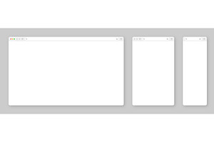 Blank Web Browser Window With