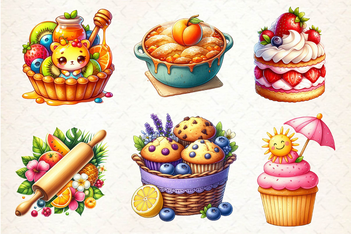 Summer Baking Clipart, an Illustration by Dream Creation (Photo 4 of 5)
