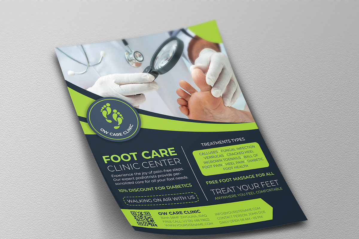 Foot Care Flyer Template, a Flyer Template by OWPictures (Photo 4 of 4)