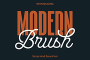 Modern Brush - Script And Sans Font, a Script Font by Luna Shop (Thumbnail 1 of 7)