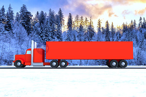 Christmas Truck 3D model template