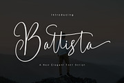 Battista, a Script Font by PollemSt (Thumbnail 1 of 10)