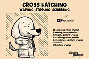 Procreate Hatching Brushes, Pattern, a Brush Add-On by Gotlieb Graphics (Thumbnail 1 of 5)