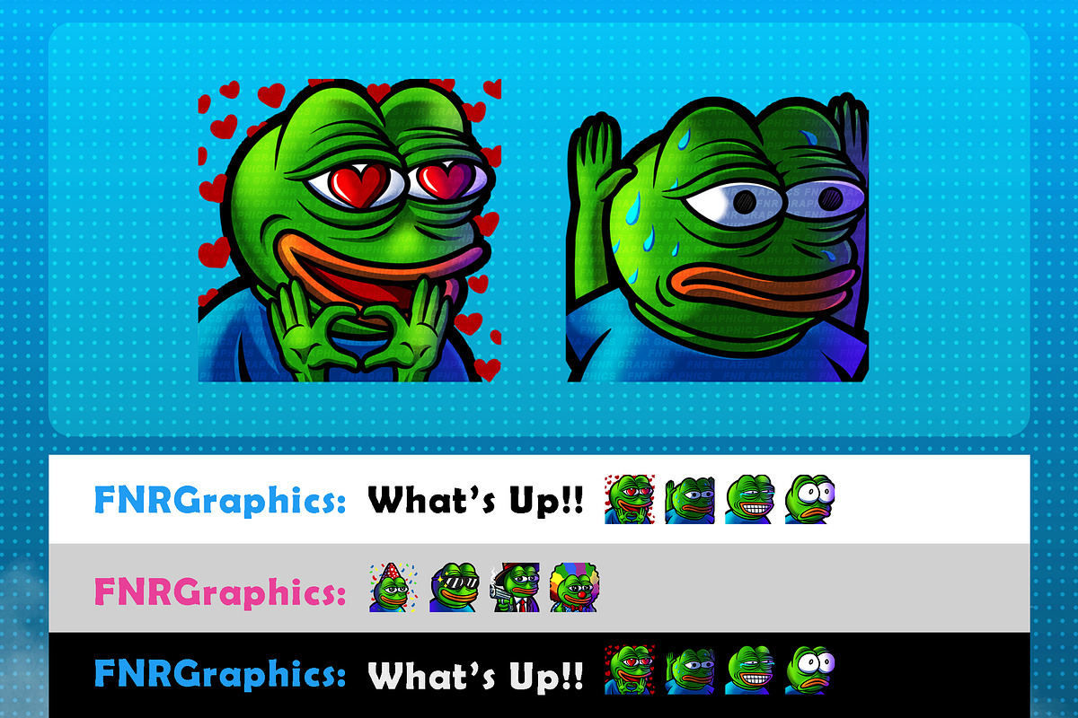 Pepe The Frog Twitch Emotes, an Illustration by FNR Graphics (Photo 2 of 5)