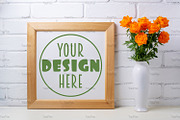 Square wooden frame mockup, a Print Template by TasiPas (Thumbnail 2 of 4)