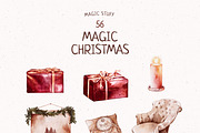 Magic Christmas Collection, a Seasonal Illustration by Yakovleva Margarita (Thumbnail 5 of 14)