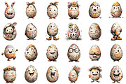 Funny Eggs Easter Clipart, an Illustration by Sublimation Artist (Thumbnail 2 of 7)