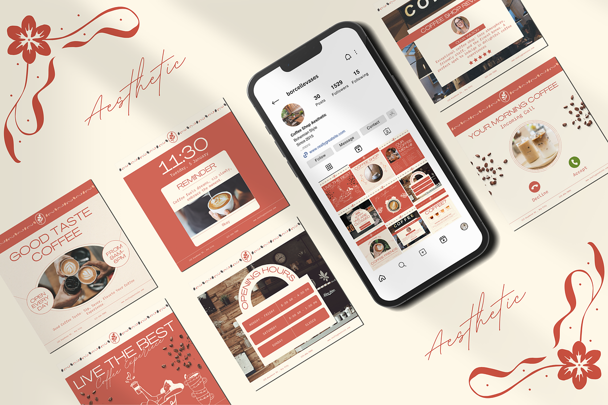 120 Coffee Shop Instagram Template, a Social Media Template by Branding Victory STD (Photo 9 of 11)