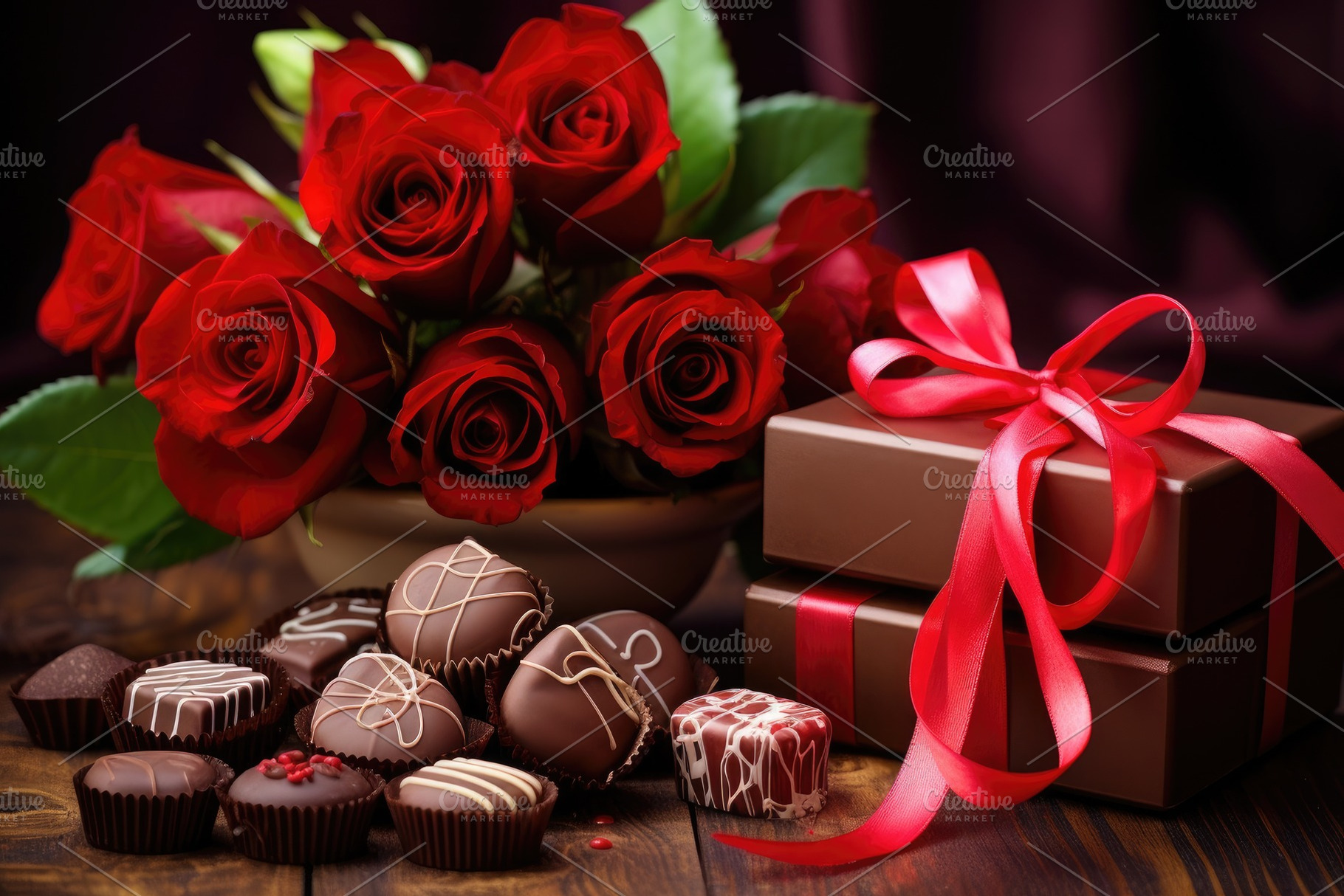A delightful arrangement of roses an, a Photo by Iftikhar Alam