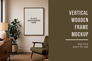 Mid-Century Living Room Frame Mockup, a Household Mockup by AYAKA Studio Co. (Thumbnail 1 of 2)