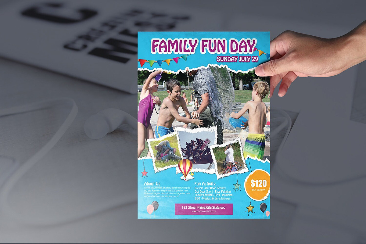 Family Fun Day Flyer Template, a Flyer Template by Template Shop (Photo 2 of 4)